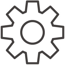 歯車マーク（リモコン）