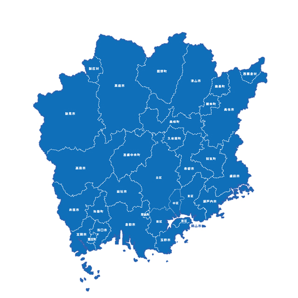 岡山県のNURO光のエリア