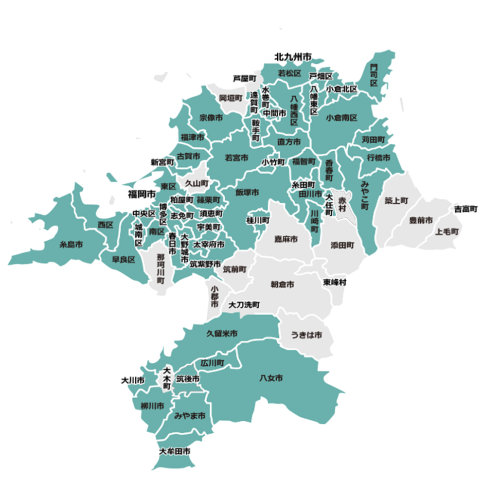 福岡のNURO光の提供エリア