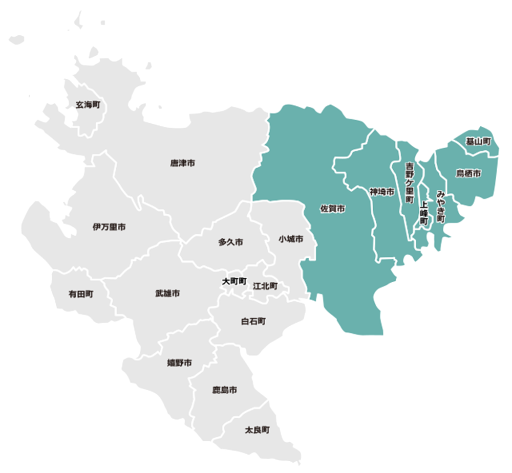 佐賀県のNURO光のエリア